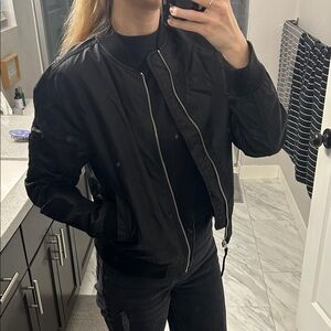 GAP Classic Black Bomber Jacket